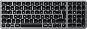 SATECHI Compact Backlit Bluetooth Tastatur kabellos grau, silber