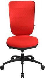 Thumbnail - Topstar Bürostuhl Soft Pro 100, NN400 T31 Stoff rot, Gestell schwarz