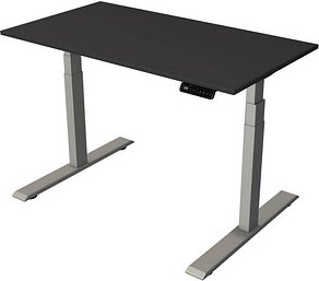 Thumbnail - Kerkmann Smart office elektrisch höhenverstellbarer Schreibtisch anthrazit rechteckig, T-Fuß-Gestell silber 120,0 x 65,0...