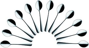 Thumbnail - solex® Kaffeelöffel Baguette silber, 12 St.