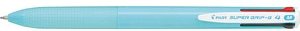 PILOT 4-Farben-Kugelschreiber Super Grip-G4 hellblau, Schreibfarbe: schwarz, blau, rot, grün, 1 St.