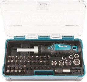 makita Bit-Set mit Ratschenschraubendreher B-36170, 47-teilig