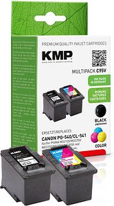 KMP C95V schwarz, color Druckköpfe kompatibel zu Canon PG-540/CL-541, 2er-Set