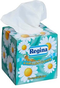 Regina Kosmetiktücherbox Kamille 3-lagig weiß, 56 Tücher