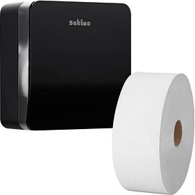 Satino Toilettenpapierspender HYGINITY S JT1 System 333405 schwarz Kunststoff, 1 St.