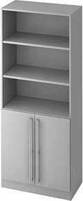 HAMMERBACHER Regalschrank 7700 NU, V7700/5/5/NU lichtgrau 80,0 x 42,0 x 200,4 cm, 1 St.