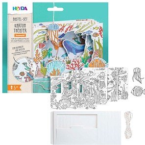 HEYDA Bastelset Karton-Theater Seaworld mehrfarbig