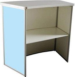update displays Messetheke gerade, weiß 80,0 x 47,0 x 93,0 cm