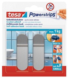 tesa Small Klebehaken für max. 1,0 kg, 1,4 x 3,4 cm, 2 St.