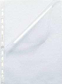 100 OXFORD Prospekthüllen DIN A4 transparent genarbt 0,12 mm