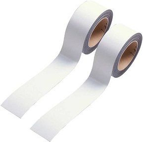 2 EICHNER Magnetbänder weiß 1,0 cm x 10,0 m