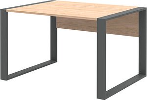 röhr direct.office Schreibtisch hickory rechteckig, Kufen-Gestell grau 120,0 x 80,0 cm
