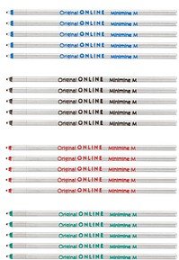 ONLINE® D1 Kugelschreiberminen M farbsortiert, 20 St.