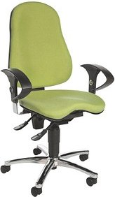 Topstar Bürostuhl Sitness® 10, SI59UG05 Stoff grün, Gestell chrom