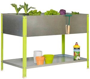 Simonrack Hochbeet SIMONGARDEN URBAN TOP Metall silber, grün rechteckig 120,0 x 85,0 cm, 1 St.