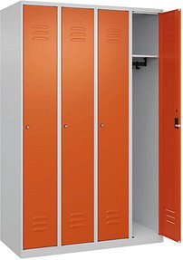 CP Spind Classic Plus reinorange, lichtgrau 080000-40 S10031, 4 Schließfächer 120,0 x 50,0 x 185,0 cm