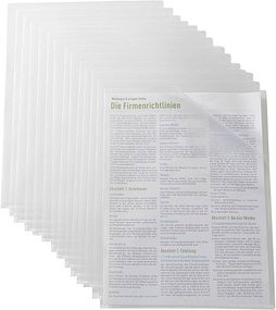 Thumbnail - 25 RAPESCO® Sichthüllen DIN A4 transparent genarbt 0,10 mm
