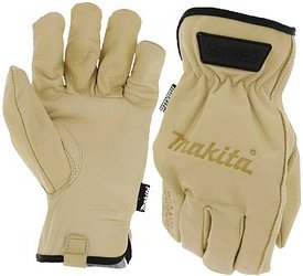makita unisex Arbeitshandschuhe Leder beige Größe 8, 1 Paar