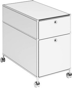 viasit System4 Rollcontainer weiß 2 Auszüge 42,0 x 78,0 x 62,0 cm