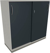 fm Schiebetürenschrank Sidney, 4260429765706 weiß, lavagrau 2 Fachböden 120,0 x 44,2 x 113,3 cm