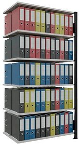 SCHULTE Anbau-Schwerlastregal MULTIplus150 36046-S schwarz/lichtgrau 100,0 x 60,0 x 200,0 cm