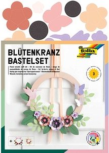 folia Bastelset Blütenkranz mehrfarbig 3 St.