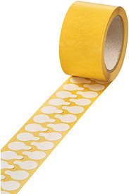 1.000 VELOFLEX Folien-Verschlussetiketten transparent 15,0 x 15,0 mm