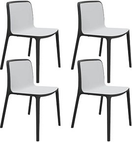 4 fm Besucherstühle Cento 4260761571935 hellgrau Kunststoff