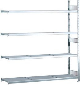 SCHULTE Anbau-Schwerlast-Weitspannregal WS 2000 15607 silber 225,0 x 80,0 x 250,0 cm