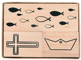 Rayher Motivstempel Kommunion/Konfirmation 3,9 x 2,6/8,3 x 2,6 cm, 1 St.