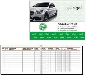Thumbnail - SIGEL Fahrtenbuch, Pkw mit Kraftstoffverbrauch Formularbuch FA614, 1 St.