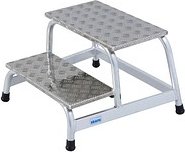 Thumbnail - KRAUSE Montagetritt STABILO silber 2 Stufen, H: 41,0 cm