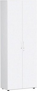geramöbel Garderobenschrank Flex, S-386128-WW weiß 2 Fachböden 80,0 x 42,0 x 216,0 cm