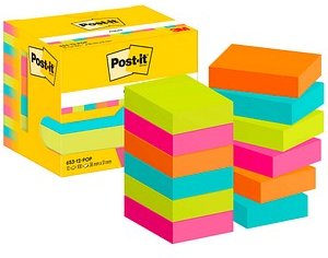 Thumbnail - Post-it® Poptimistic Collection Haftnotizen farbsortiert, 12 Blöcke