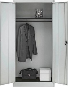 mauser Metallschrank 790126A0 lichtgrau 1 Fachboden 95,0 x 50,0 x 195,0 cm, aufgebaut, 1 St.