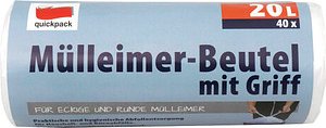 quickpack Müllbeutel 20,0 l transparent, 40 St.
