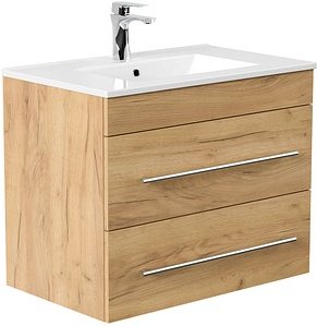 POSSEIK Waschbecken mit Unterschrank ARTEMIS 750 eiche gold 61,5 x 46,5 x 55,6 cm