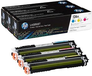 HP 126A (CF341A) cyan, magenta, gelb Tonerkartuschen, 3er-Set