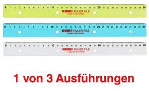 Thumbnail - KUM Lineal 30,0 cm, grün, blau, transparent