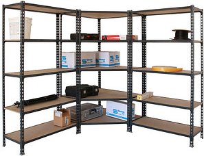 Simonrack Schwerlast-Weitspannregal MADERCLICK 8425437135378 anthrazit 180,0 x 30,0 x 180,0 cm