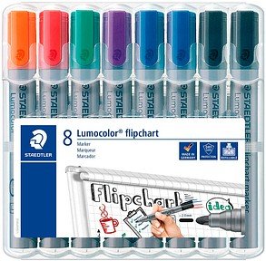 Thumbnail - STAEDTLER 356 WP8 X Flipchart-Marker farbsortiert 2,0 mm, 8 St.