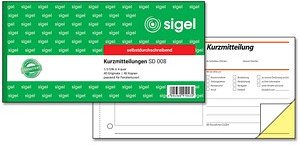 Thumbnail - SIGEL Kurzmitteilung Formularbuch SD008, 1 St.
