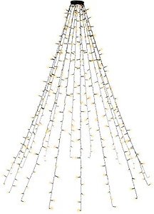 goobay Baummantel mit Ring LED Lichtervorhang grün, 1 St.