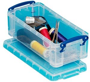 Thumbnail - Really Useful Box Aufbewahrungsbox 0,9 l transparent 22,0 x 10,0 x 7,0 cm, 1 St.