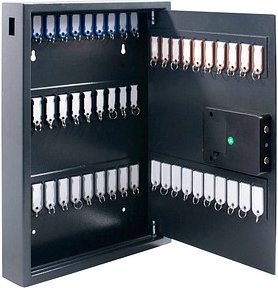 pavo High Security Magnettag Schlüsseltresor grau mit 50 Haken Elektronikschloss