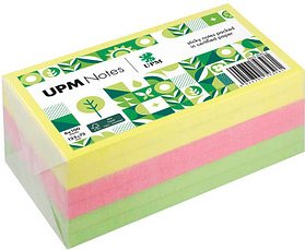 Thumbnail - UPM Notes Brilliantmix Haftnotizen doppelte Haftung farbsortiert, 6 Blöcke