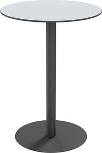 Thumbnail - meet powered by PAPERFLOW CROSS Stehtisch rund HPL-Platte grau 80,0 x 80,0 x 110,0 cm, 1 St.