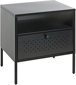 HAKU Möbel Konsole Nachttisch rechteckig Metall schwarz 45,0 x 35,0 x 50,0 cm, 1 St.