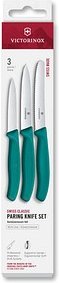 VICTORINOX Küchenmesser Swiss Classic silber, grün, 1 Set