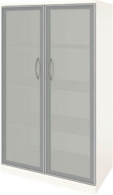 fm Aktenschrank Sidney, 4260672331741 weiß, Acrylglas satiniert 3 Fachböden 80,0 x 44,2 x 151,7 cm